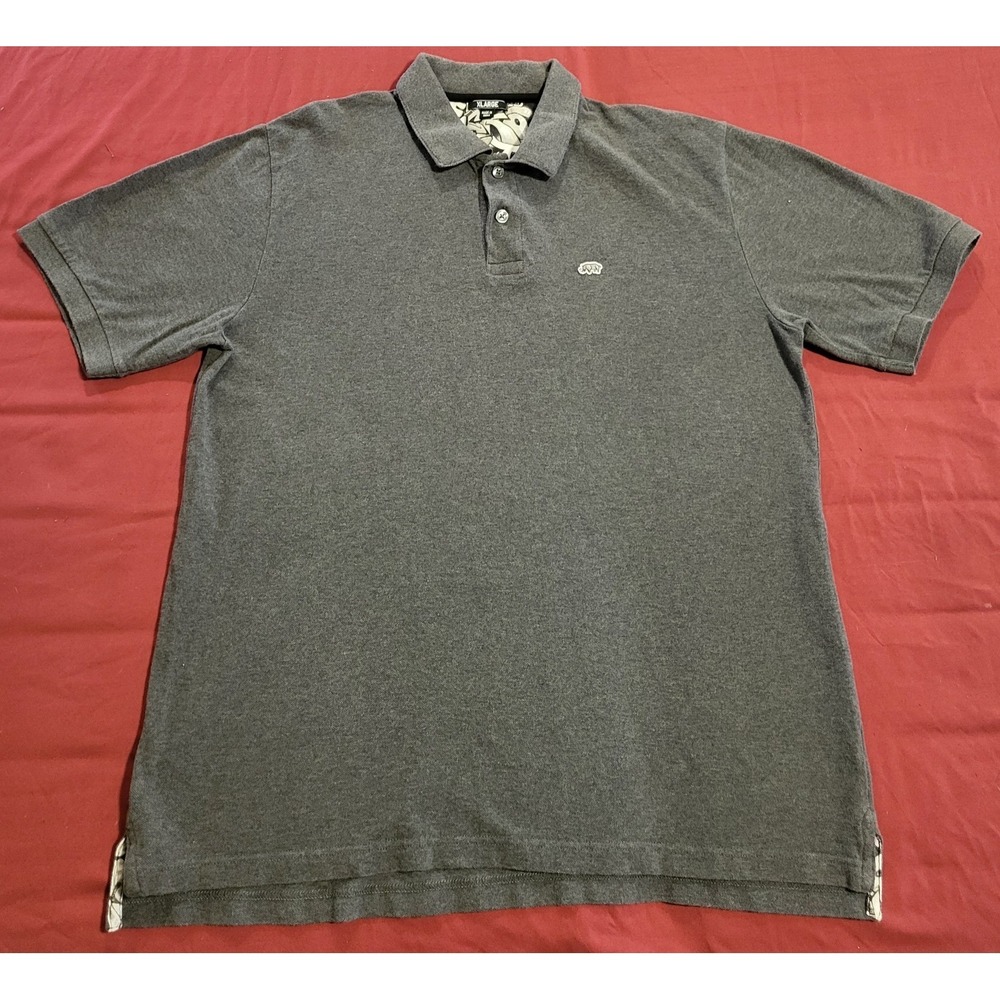 Marc Ecko Gray Embroidered Rhino Polo Shirt Size X-Large